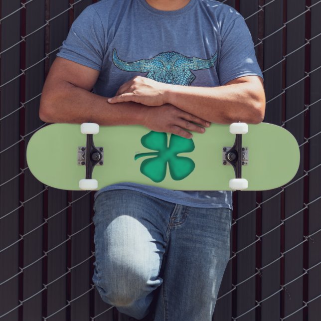 Lucky 4 Löv Irish Klöver grönt skateboard (Utomhus 3)