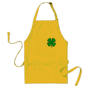 Lucky 4 Löv Irish Klöver gult kock apron Förkläde
