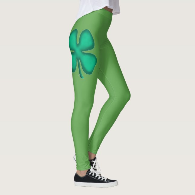 Lucky 4 Löv Irish Klöver Leggings (Höger)
