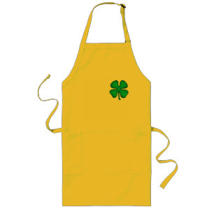Lucky 4 Löv Irish Klöver Long gult Katron Långt Förkläde