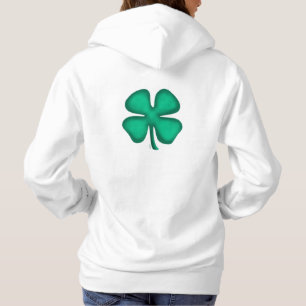 Lucky 4 Löv Irländska Klöver-kvinnor, vit hoodi T Shirt