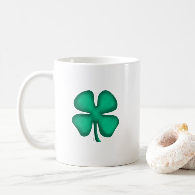 Lucky 4 Löv Irländska Klöver mugg (Med munk)