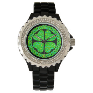 Lucky 4 Löv Klöver Celtic Shamrock Mode Armbandsur