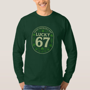 Lucky 67 – St Patrick's Day Celtic Clover-märke T Shirt