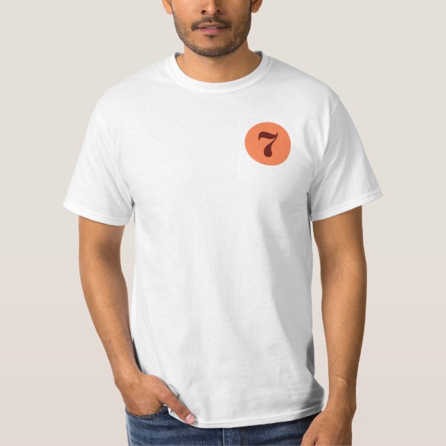 Lucky 7 orange t shirt (Framsida)