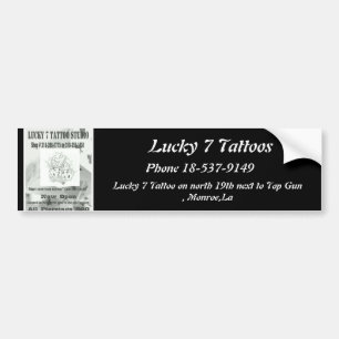 Lucky 7 Tattoos stötfångare Bildekal