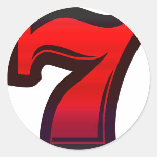 Lucky 7s runt klistermärke