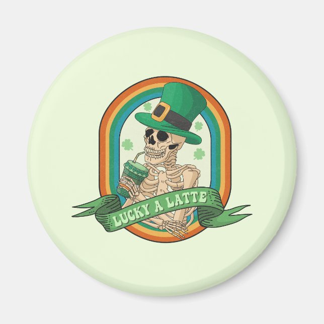 Lucky A Latte Magnet (Framsidan)