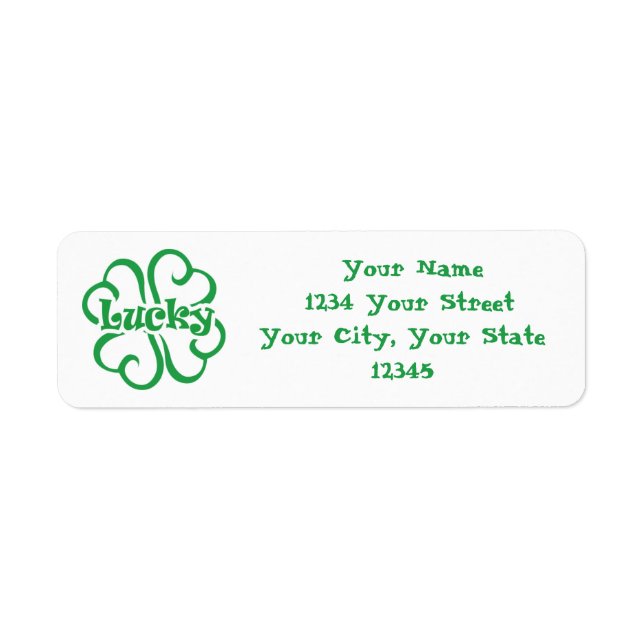 Lucky Address Label Returadress Etikett (Framsidan)