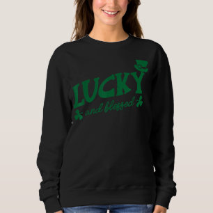 Lucky and Blsed Irish Funny St patrick's day Hol T Shirt