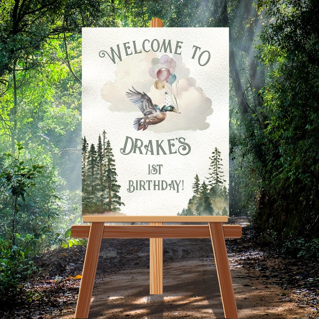 Lucky Anka 1:a födelsedag Party Välkomstecken Poster (Skapare uppladdad)