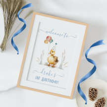 Lucky Anka 1:a födelsedag Välkomsthälsning Poster