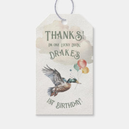 Lucky Anka 1:a födelsedagen Party Presentetikett