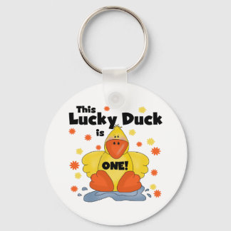 Lucky Anka 1:a födelsedagen T-shirts och presenter Nyckelring