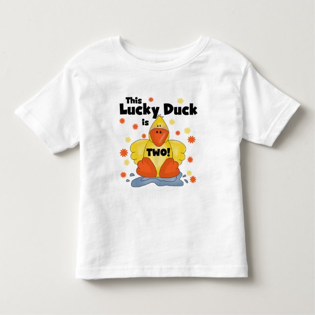 Lucky Anka 2:a födelsedagen Tshirts och presenter (Framsida)