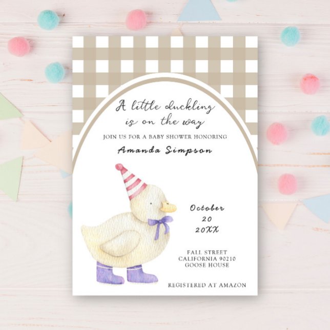 Lucky Anka Baby Shower Inbjudningar (Skapare uppladdad)