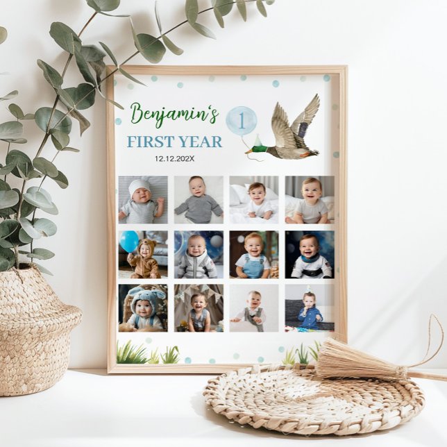 Lucky Anka Boy First Year Photo Milestone-signatur Poster (Skapare uppladdad)