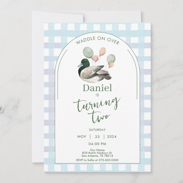 Lucky Anka födelsedag för alla åldrar Inbjudningar (Framsida)