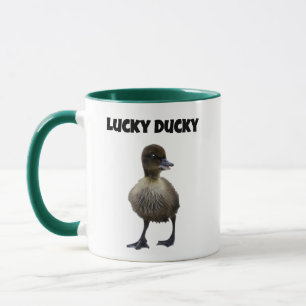 Lucky Anka Funny Cute Duckling Bird Photo Art Mugg