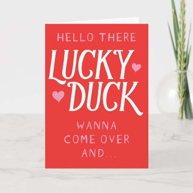 Lucky Anka Funny Valentine Greeting Card Kort (Framsida)