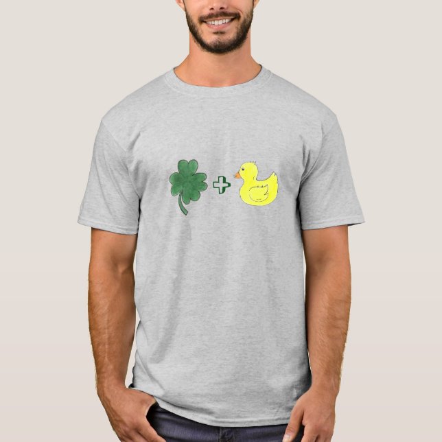 Lucky Anka Shamrock Duckie St. Patrick's Day Tee (Framsida)