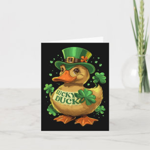 Lucky Anka Shamrock Funny St patricks day Waterfow Kort