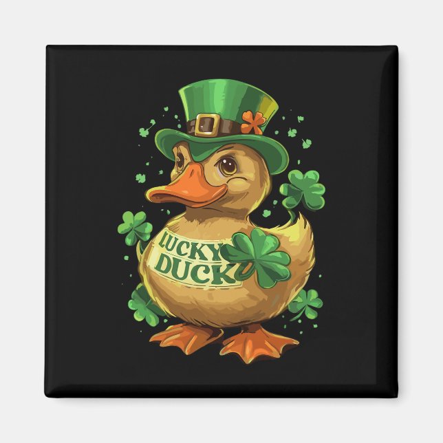 Lucky Anka Shamrock Funny St patricks day Waterfow Magnet (Framsidan)