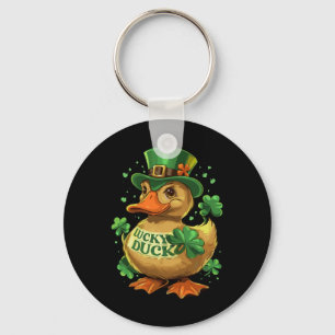 Lucky Anka Shamrock Funny St patricks day Waterfow Nyckelring