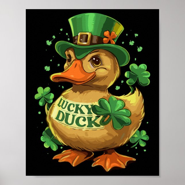 Lucky Anka Shamrock Funny St patricks day Waterfow Poster (Framsidan)