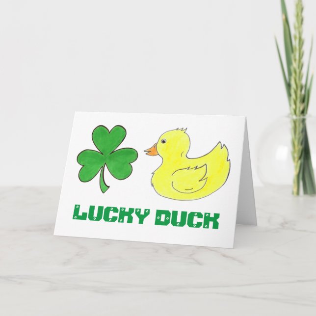 Lucky Anka Shamrock St. Patrick's Day Lycka till Kort (Framsida)