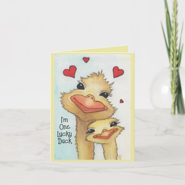 Lucky Anka Valentine Helgkort (Framsida)