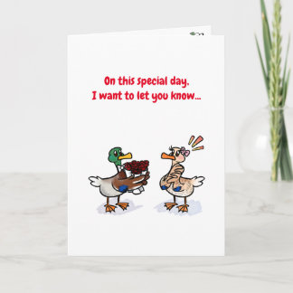 Lucky Anka Valentines Cute Watercolor Card Kort