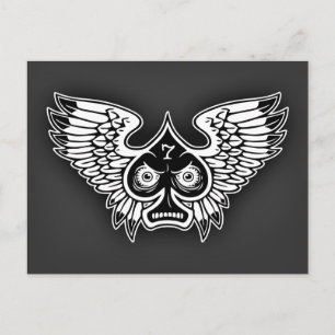 Lucky Arg Winged Spade #7 Vykort