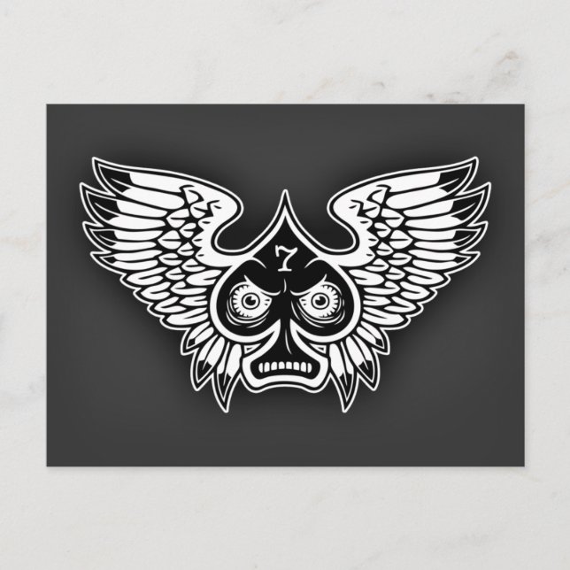 Lucky Arg Winged Spade #7 Vykort (Framsida)