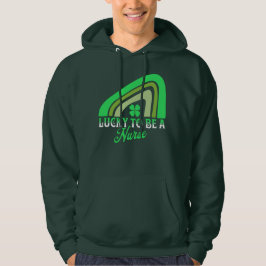 Lucky att vara sjuksköterska | St patrick's day sj Hoodie