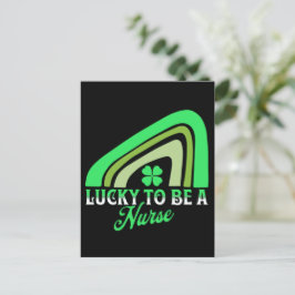 Lucky att vara sjuksköterska | St patrick's day sj Vykort