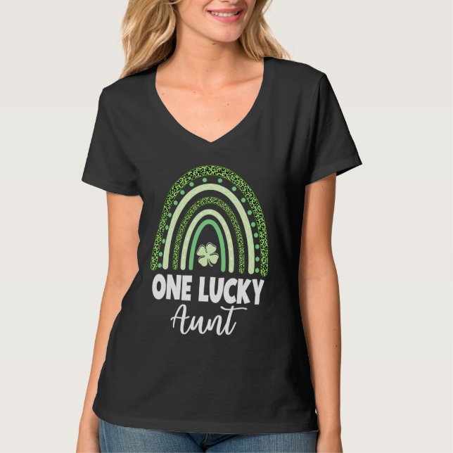 Lucky Aunt St Patrick's Day T Shirt (Framsida)