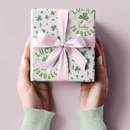 Lucky Baby Rosa och Grönt St Paddys Presentpapper
