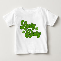 Lucky Baby St patrick's day Retro 70:s Grönt
