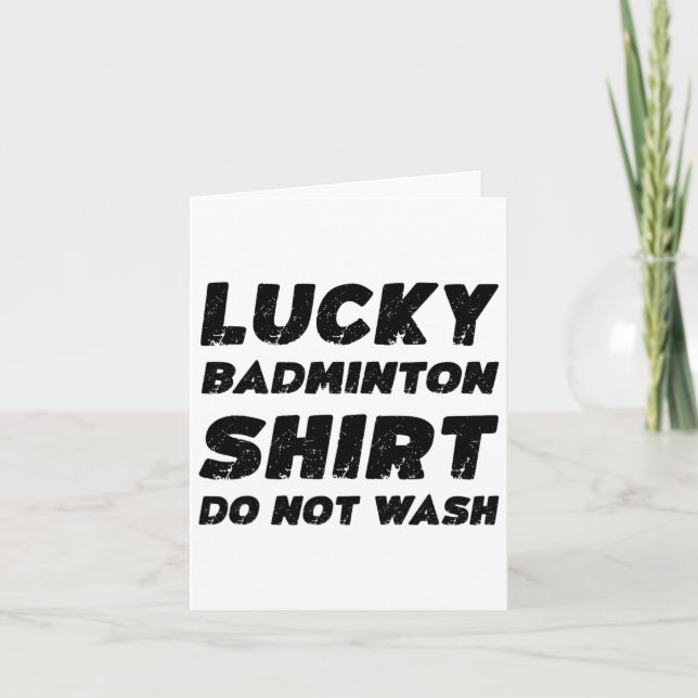 Lucky Badminton Shirt Tvättar ej Kort (Framsida)