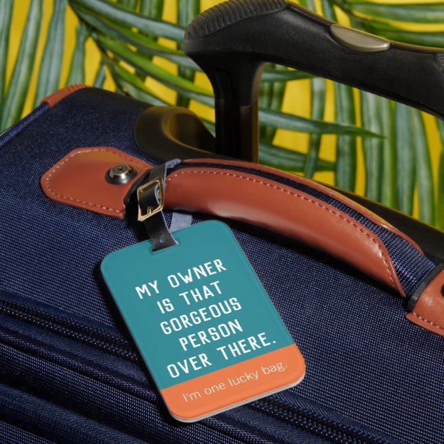 Lucky Bag Blue Luggage Tag Bagagebricka (Framsida Insitu 1)