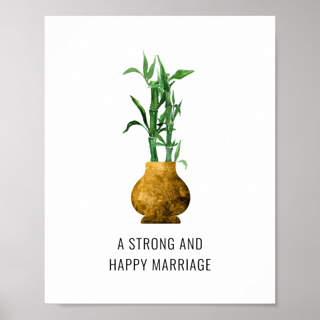 Lucky Bamboo Strong och Lycklig Giftermål Poster (Framsidan)