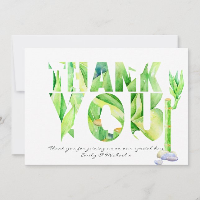 Lucky Bamboo TACK Grönt Watercolor (Framsida)