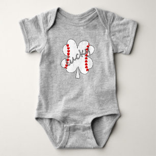 Lucky Baseball 4 löv klöver söta hjärtan T Shirt