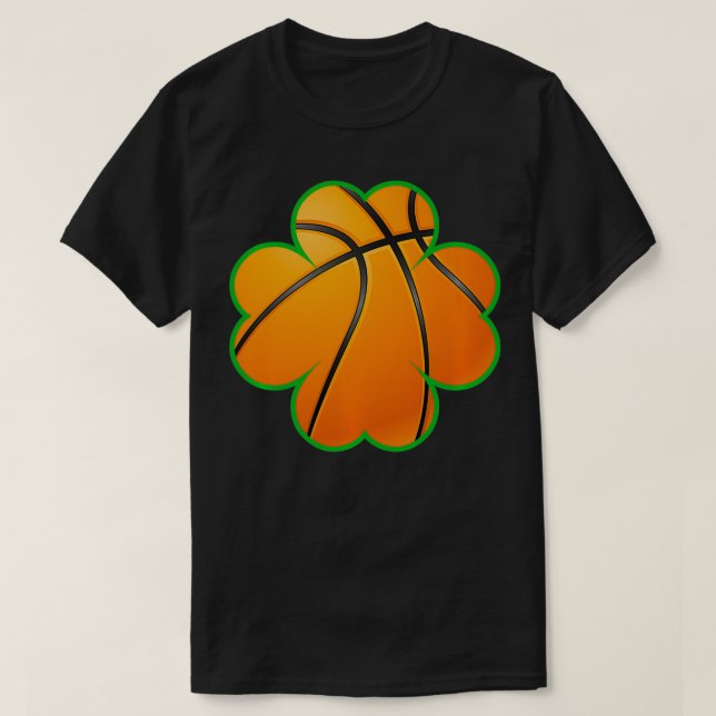 Lucky basketball clover, St Patrick's and college  T Shirt (Design framsida)