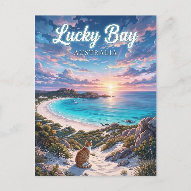 Lucky Bay Australien Vykort (Framsida)
