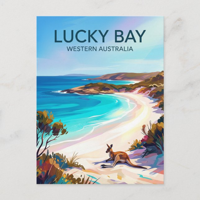 Lucky Bay Australien Vykort (Framsida)