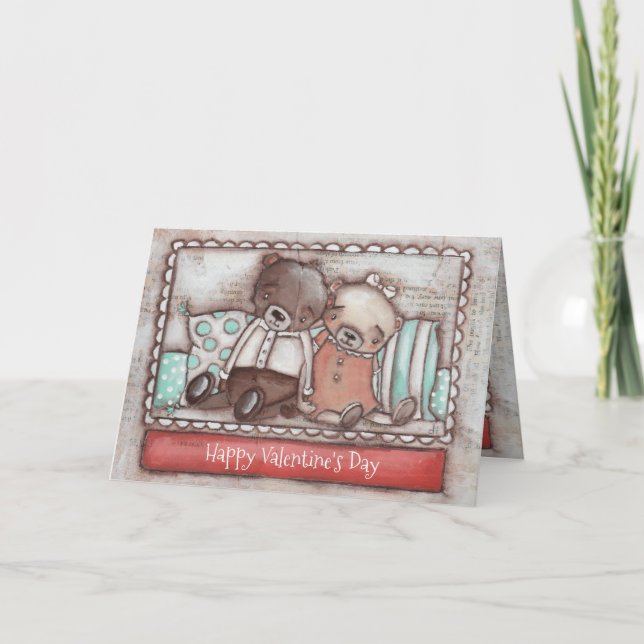 Lucky Bears - Valentine Helgkort (Framsida)