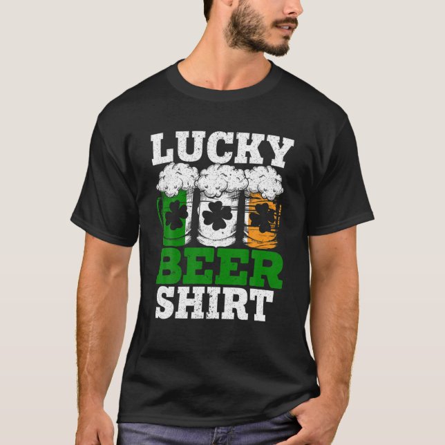 Lucky Beer Saint patrick's day Shenanigan Beer T Shirt (Framsida)
