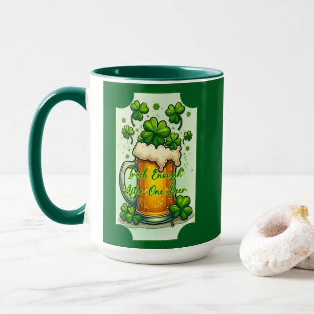 Lucky Beer St Patrick’s Day Shirt – caneca Mugg (Med munk)